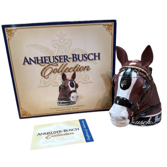 Anheuser Busch-Budweiser CS 600 "Clydesdale Parade Dress" Character Stein -NEW - Picture 1 of 9